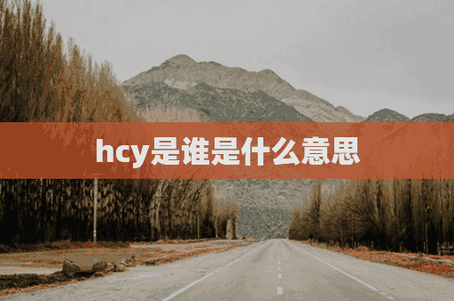 hcy是谁是什么意思